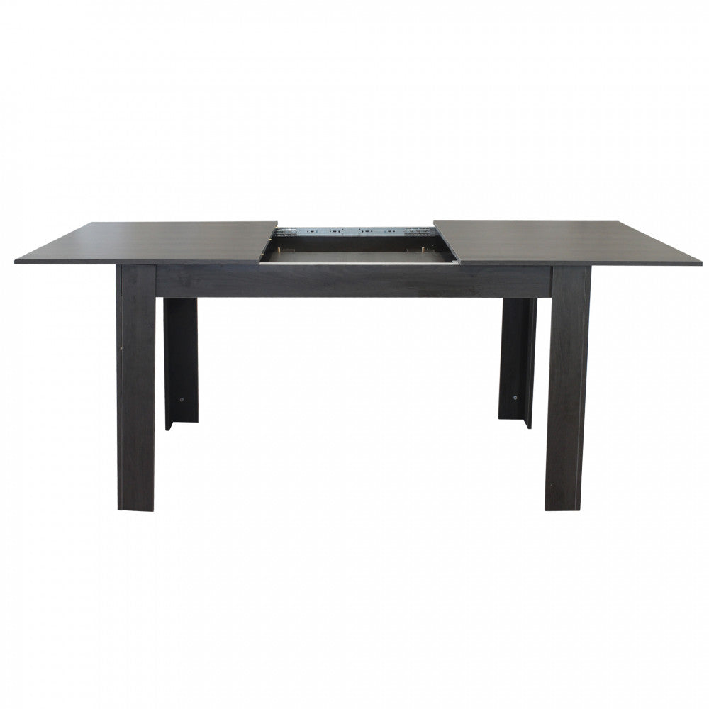 Tavolo allungabile emmet antracite effetto legno 140/190 x 90