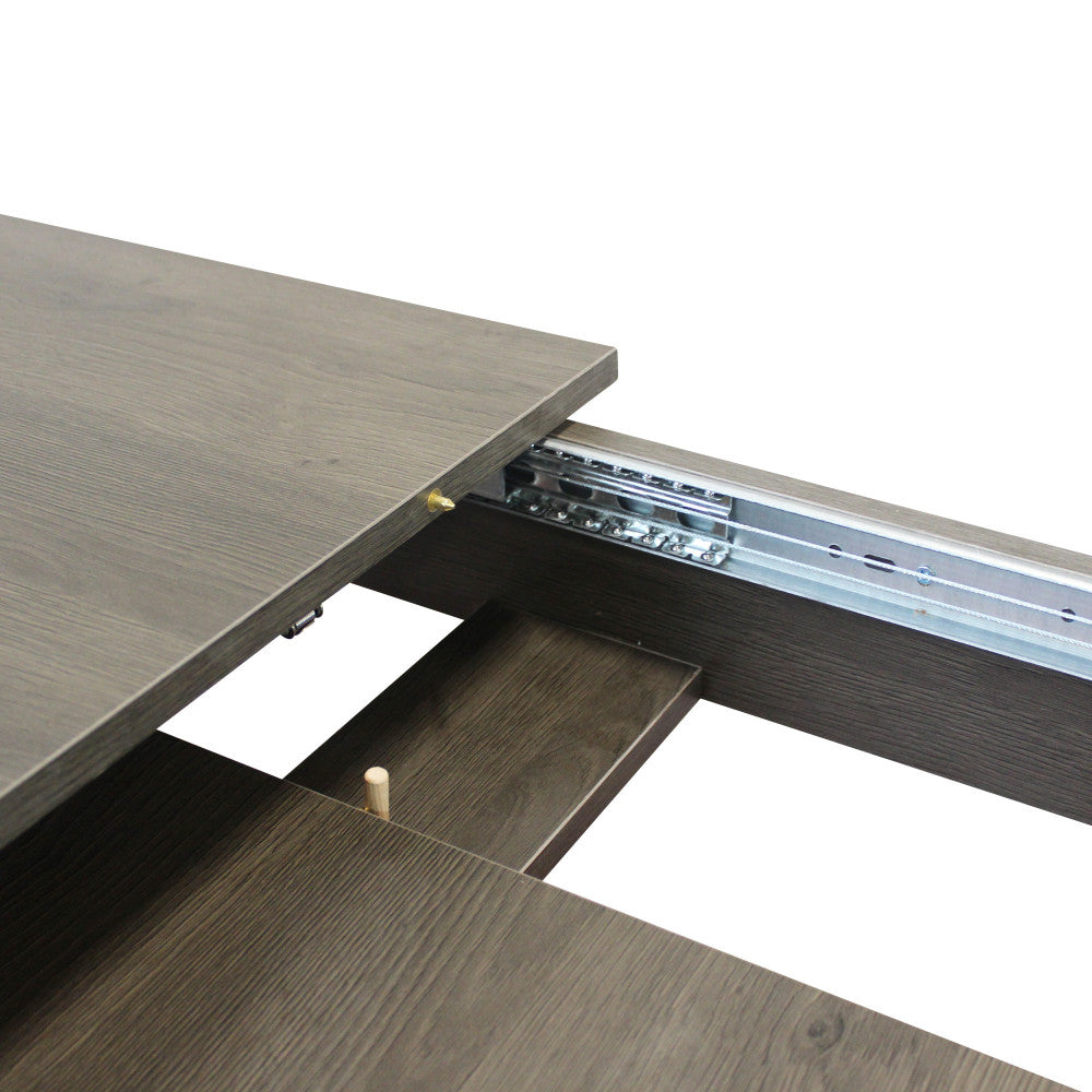 Tavolo allungabile emmet antracite effetto legno 140/190 x 90