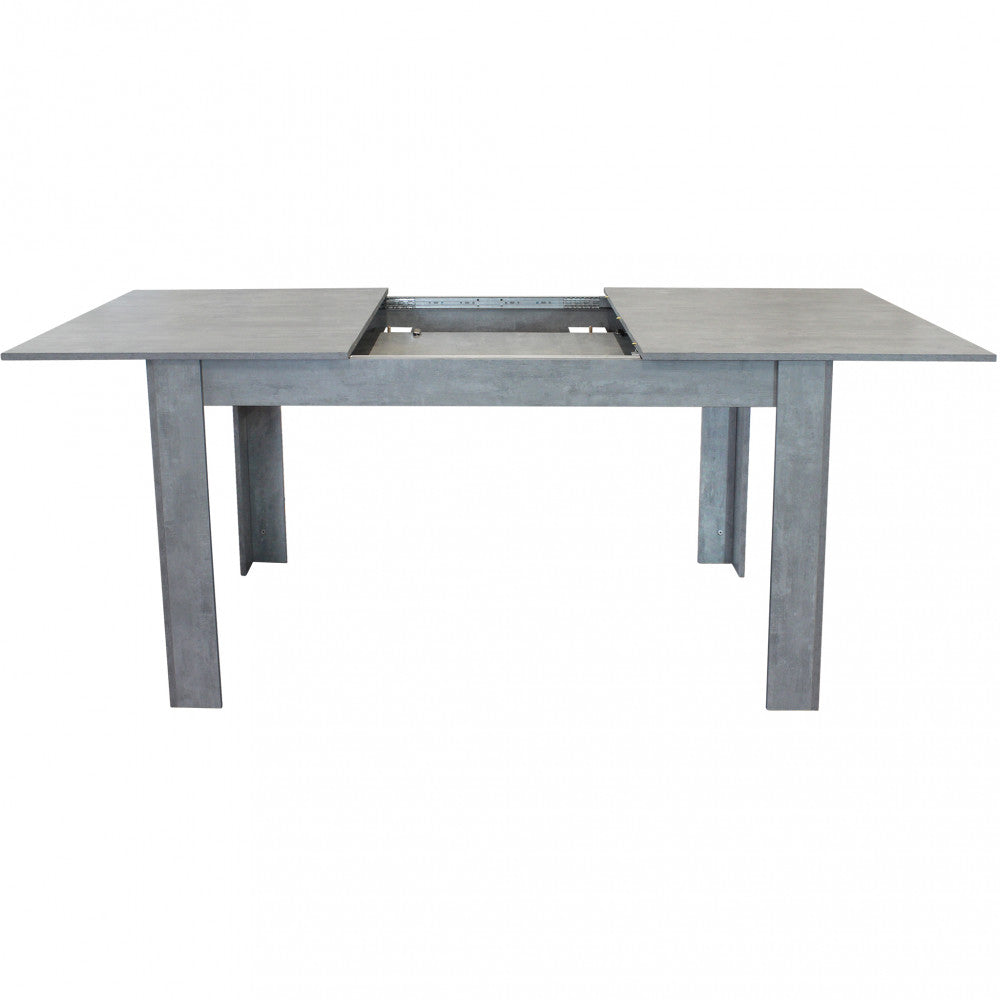 Tavolo allungabile emmet grigio effetto cemento 140/190 x 90