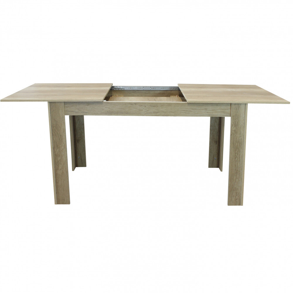 Tavolo allungabile emmet naturale con venature 140/190 x 90