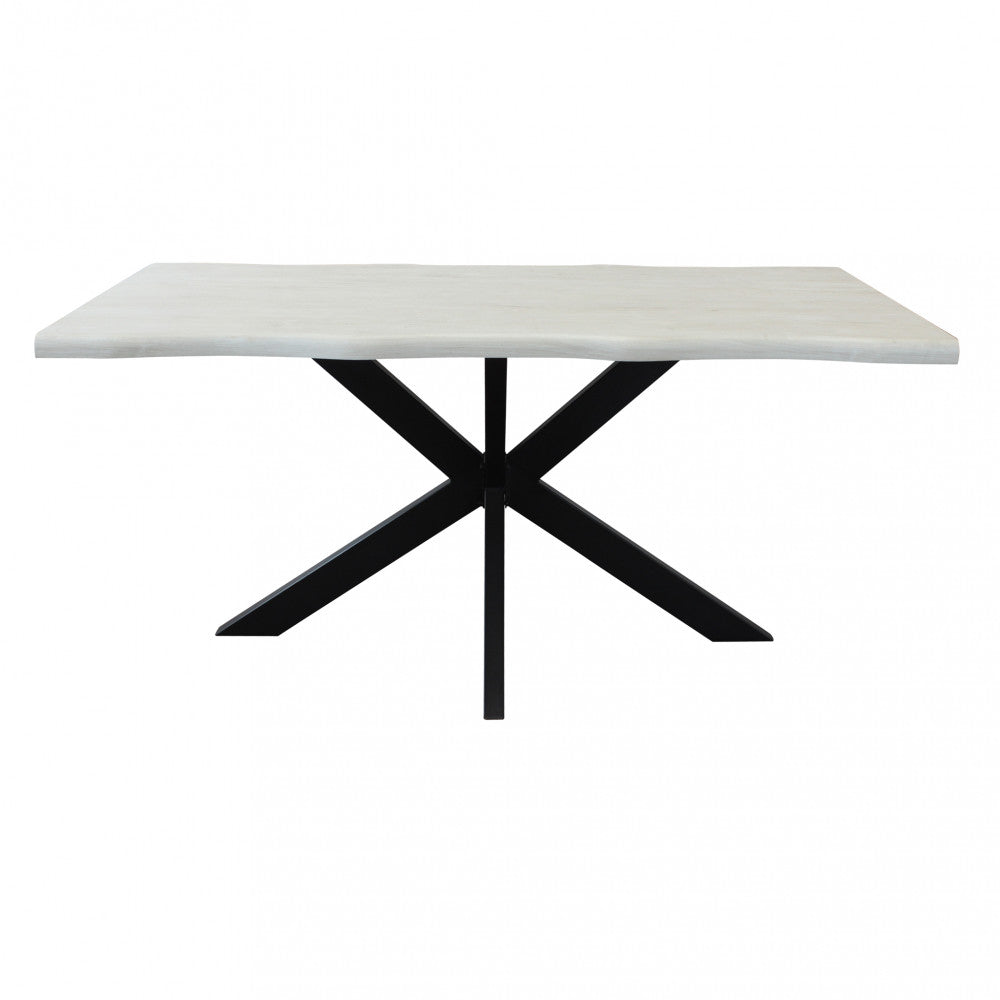 Tavolo floyd bianco effetto legno struttura nera 160 x 90