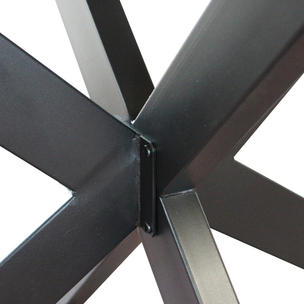 Tavolo floyd bianco effetto legno struttura nera 160 x 90