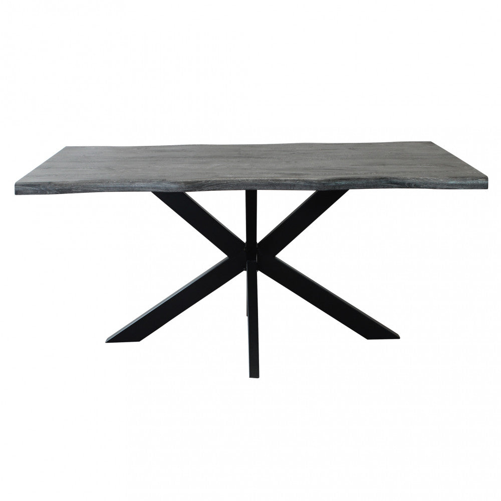 Floyd table anthracite wood effect black frame 160 x 90