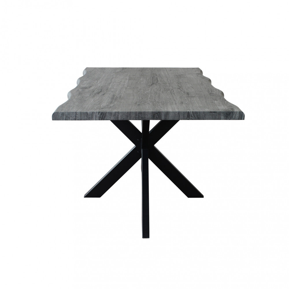 Floyd table anthracite wood effect black frame 160 x 90