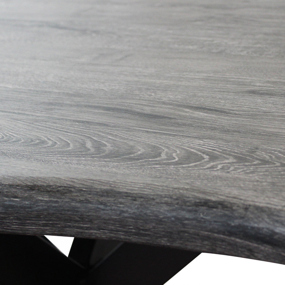 Floyd table anthracite wood effect black frame 160 x 90