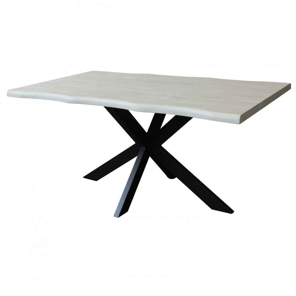 Tavolo floyd grigio effetto pietra struttura nera 160 x 90