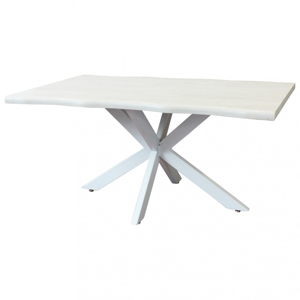 Tavolo floyd bianco effetto legno struttura bianca 160 x 90