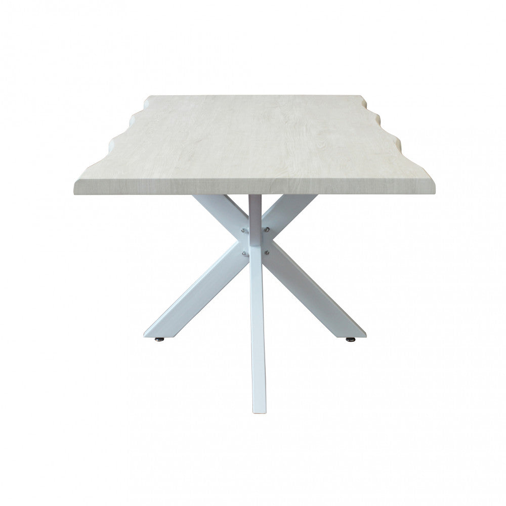 Floyd table white wood effect white frame 160 x 90