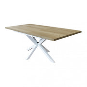 Tavolo allungabile garfield naturale con venature struttura bianca 160/200 x 90