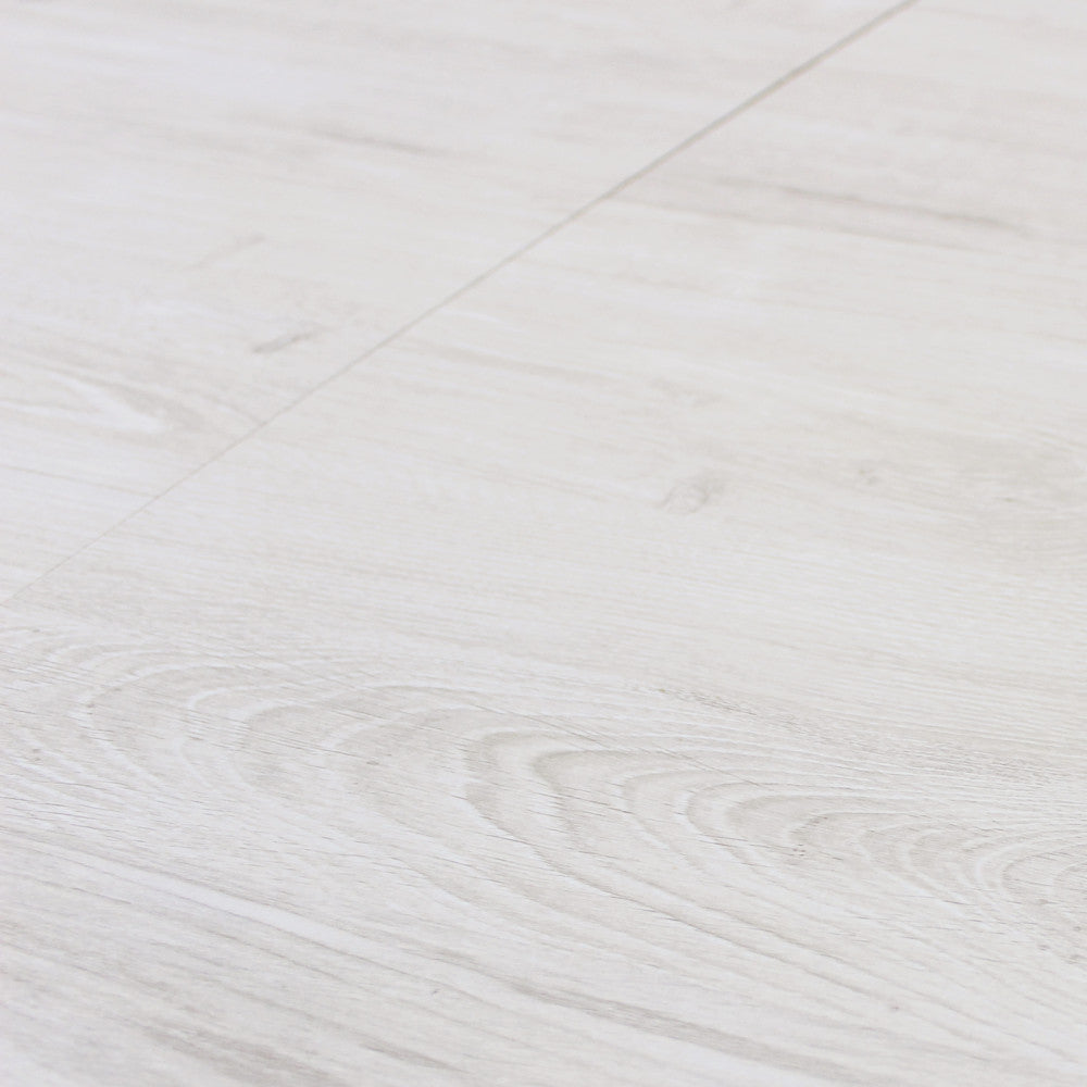 Tavolo rotondo allungabile garry bianco effetto legno struttura nera 120/160 x 120