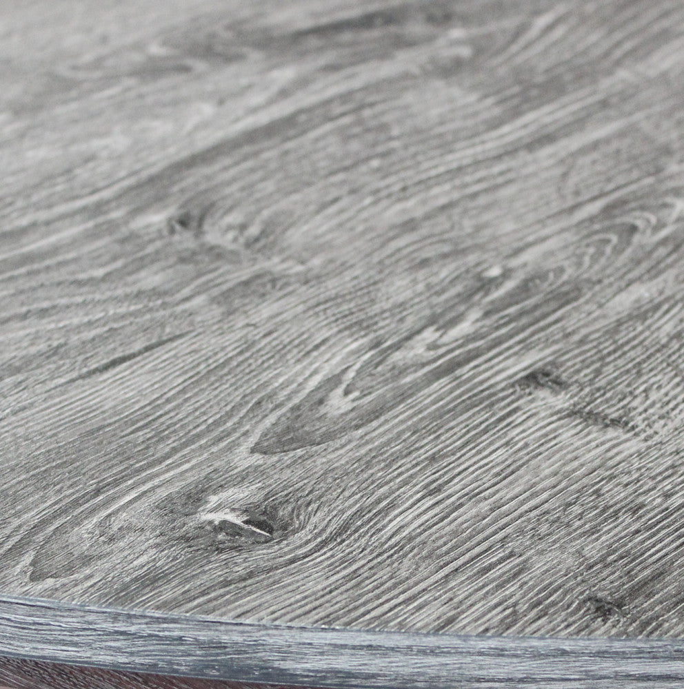 Tavolo rotondo allungabile garry antracite effetto legno 120/160 x 120