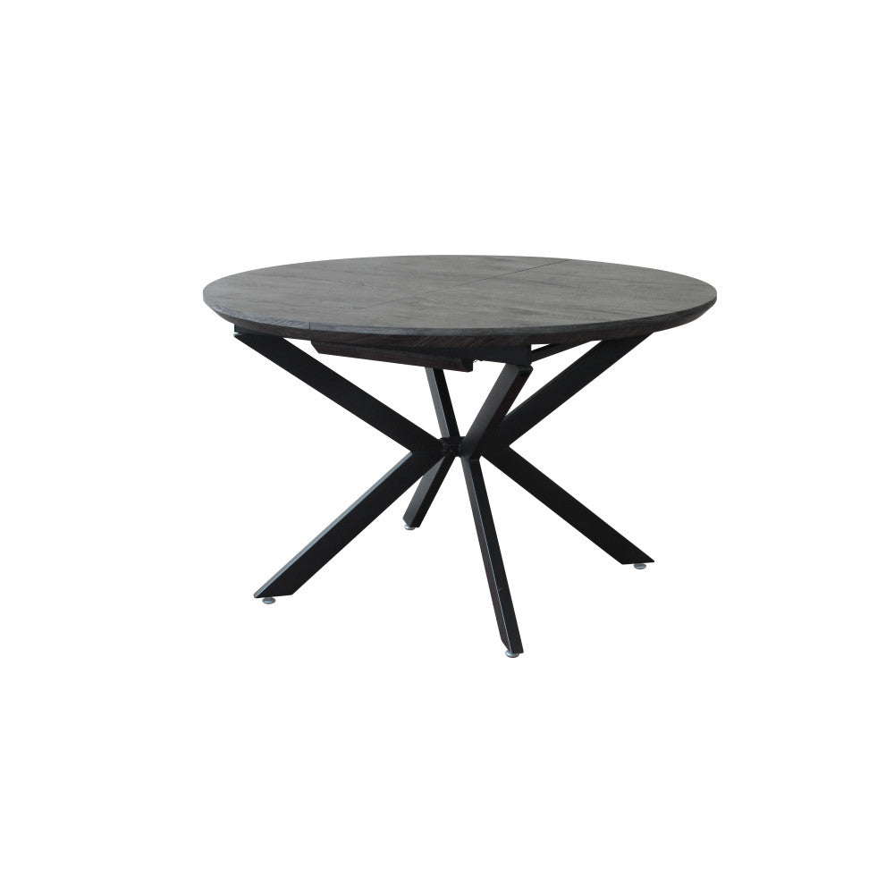 Tavolo rotondo allungabile garry antracite effetto legno 120/160 x 120