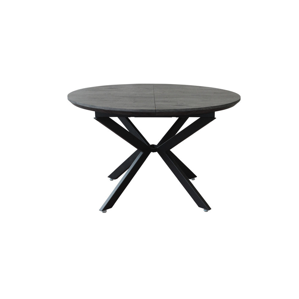 Tavolo rotondo allungabile garry antracite effetto legno 120/160 x 120