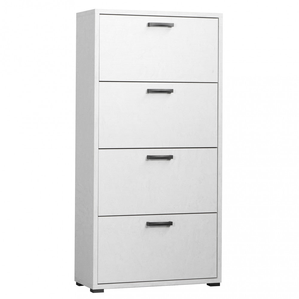 Scarpiera 4 ante a ribalta bianco cemento