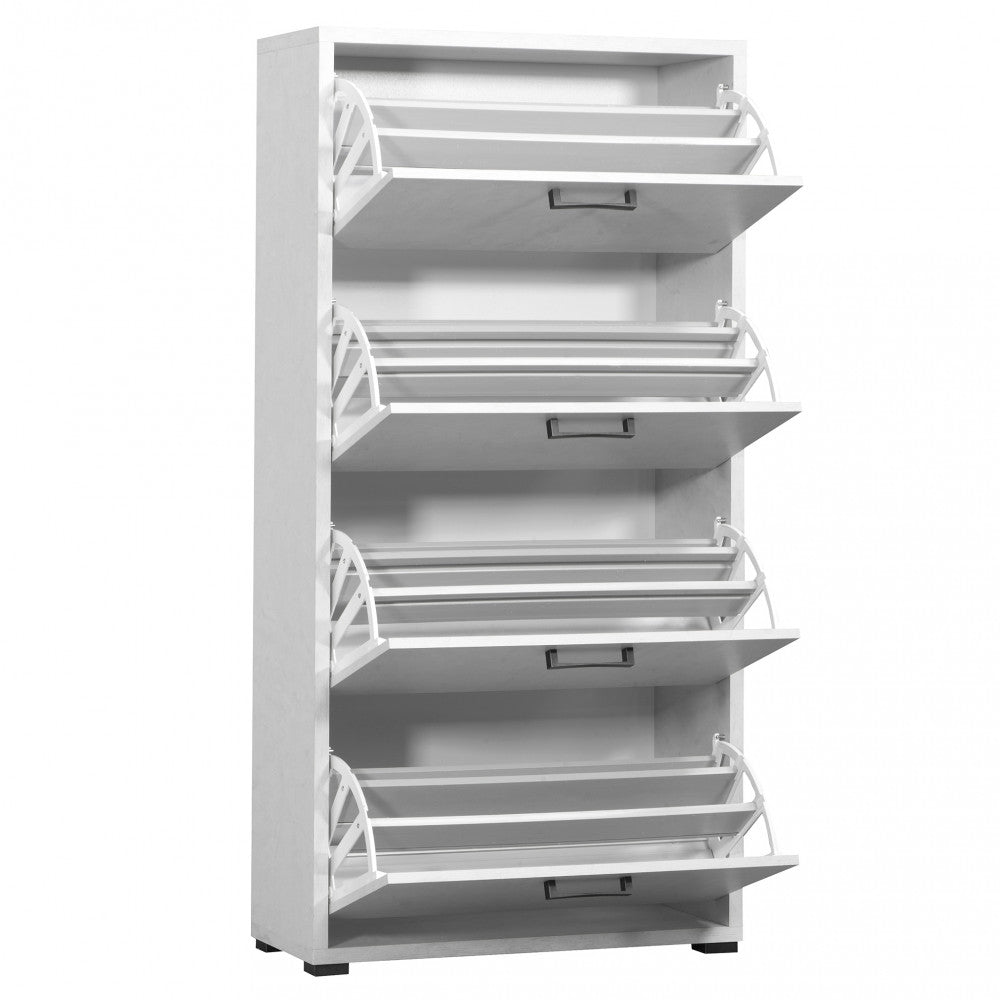 Scarpiera 4 ante a ribalta bianco cemento