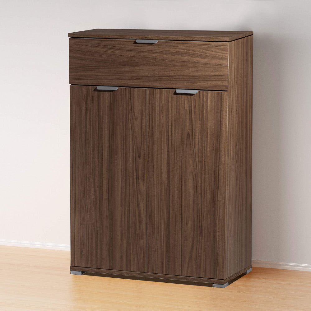 Mobiletto con 2 anta e 1 cassetto tinta noce