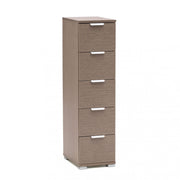 Cassettiera 5 cassetti rovere grigio