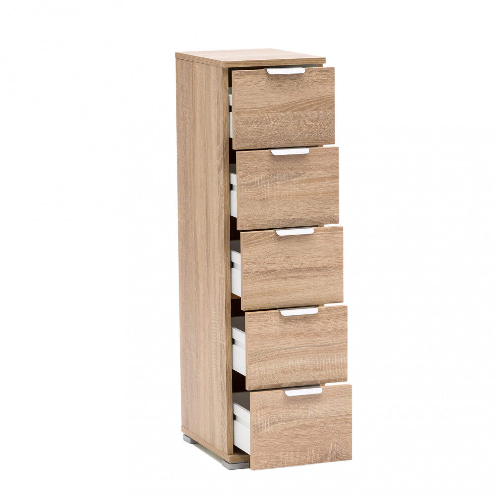 Cassettiera 5 cassetti naturale