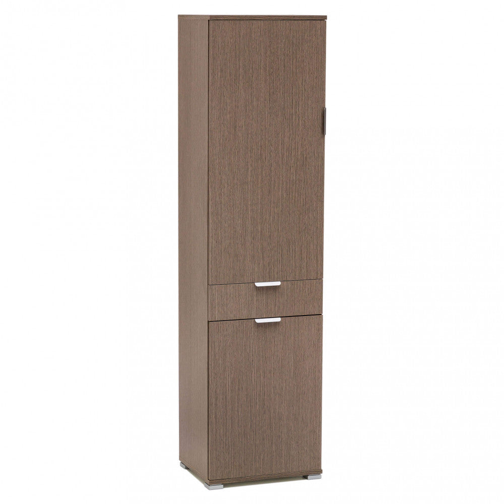 Armadio con 2 ante e 1 cassetto rovere grigio