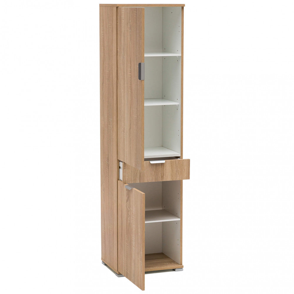 Armadio con 2 ante e 1 cassetto naturale