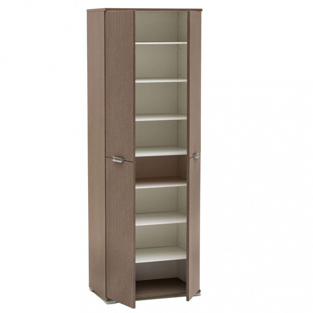 Armadio 4 ante rovere grigio