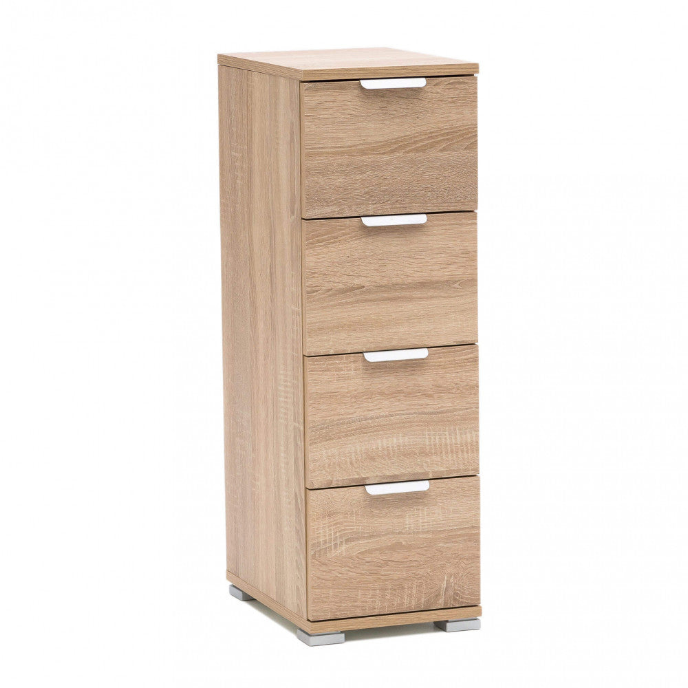 Cassettiera 4 cassetti naturale