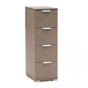 Cassettiera 4 cassetti rovere grigio