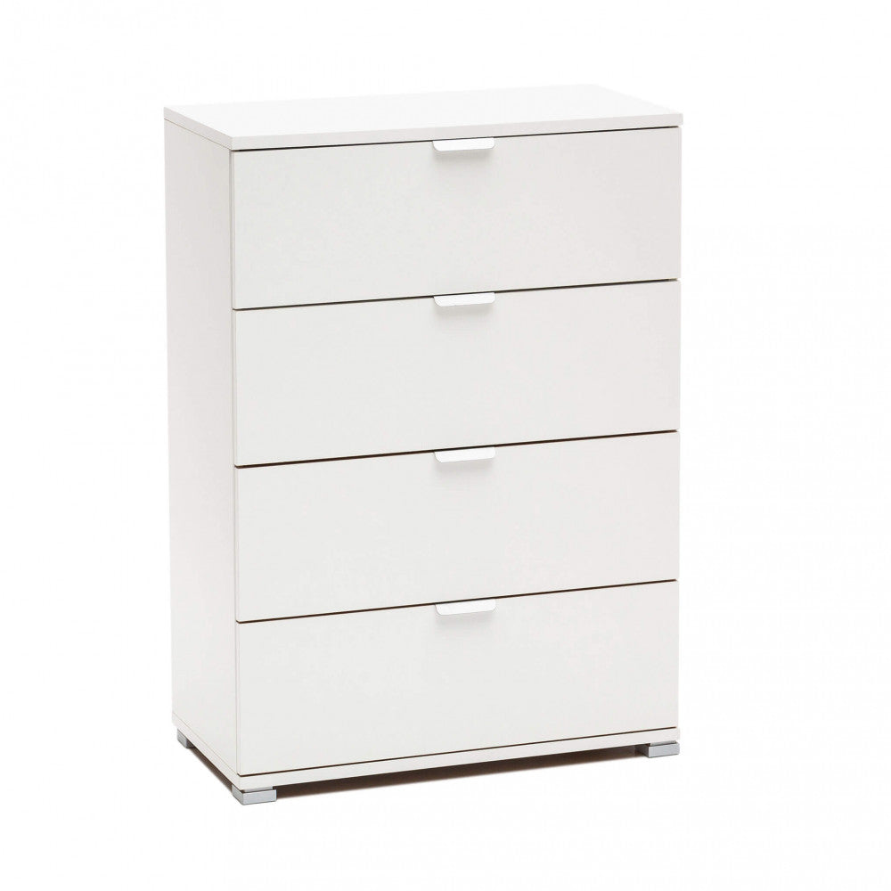 Cassettiera 4 cassetti bianca