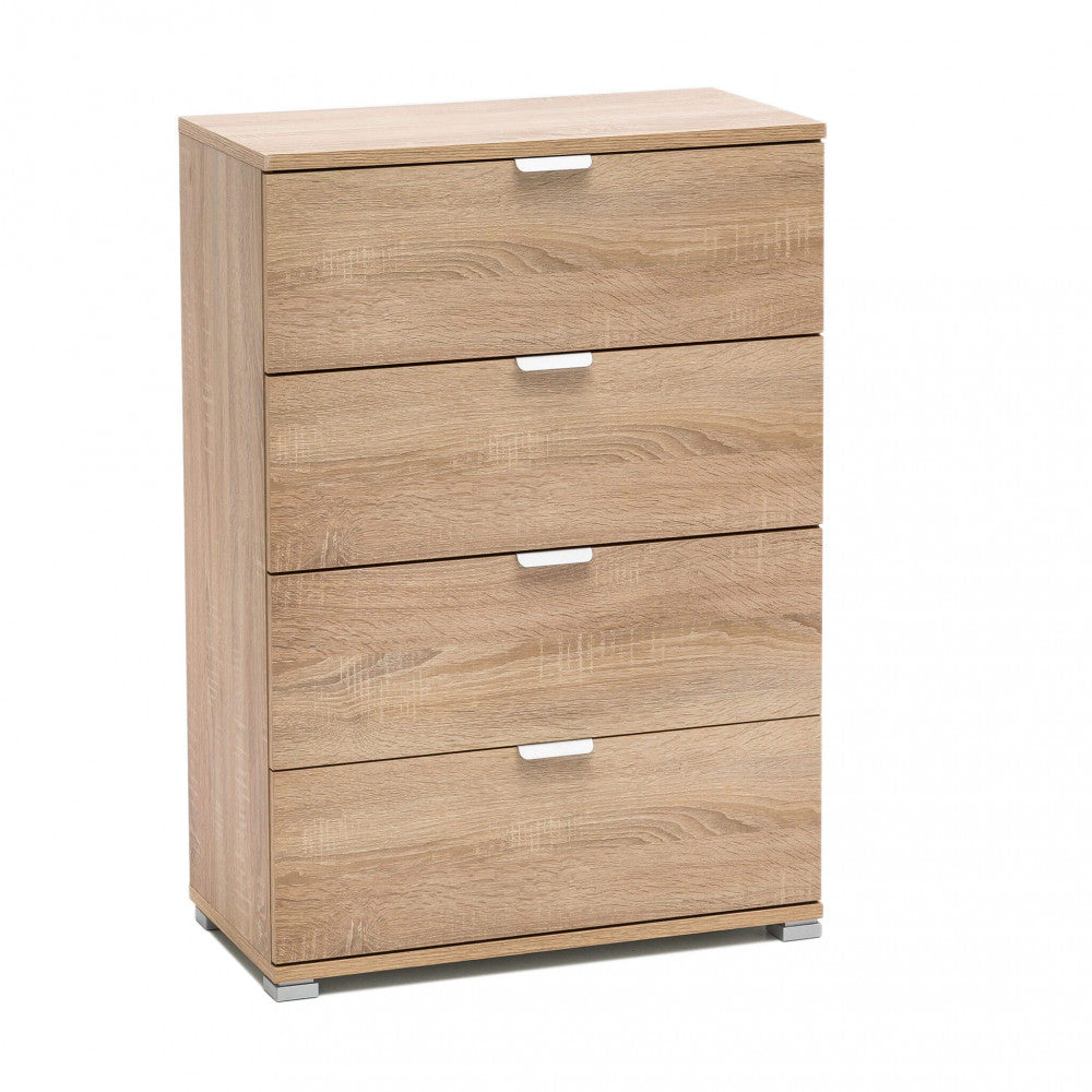 Cassettiera 4 cassetti naturale