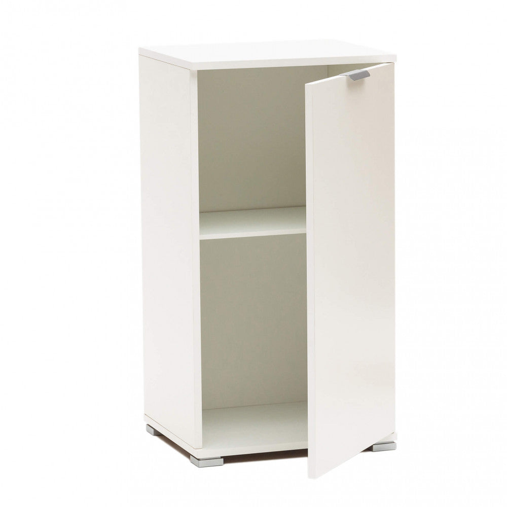 White 1-door cabinet