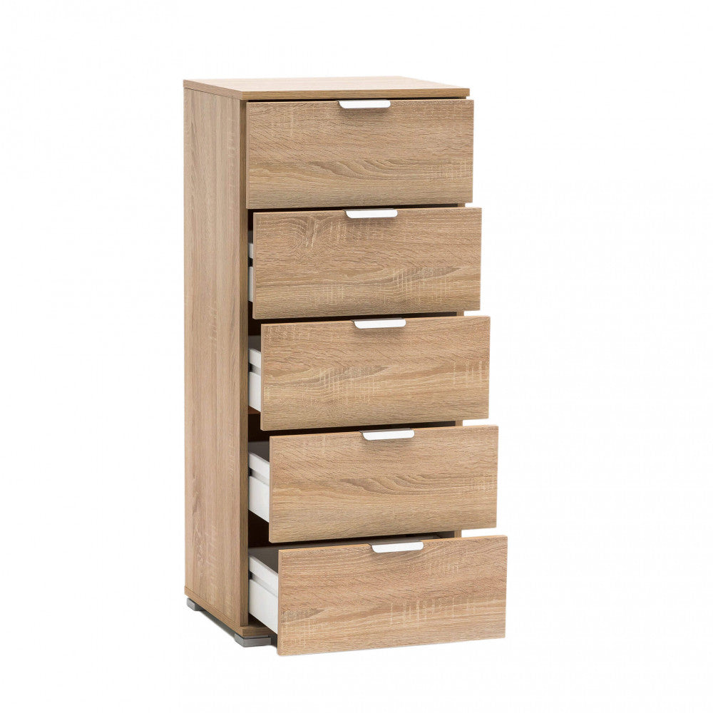 Mobiletto 5 cassetti naturale