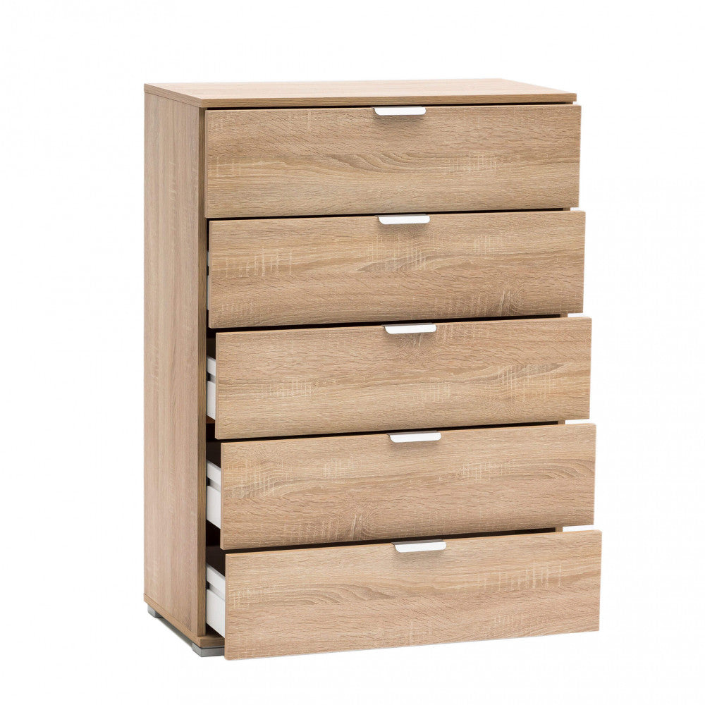 Mobiletto 5 cassetti naturale