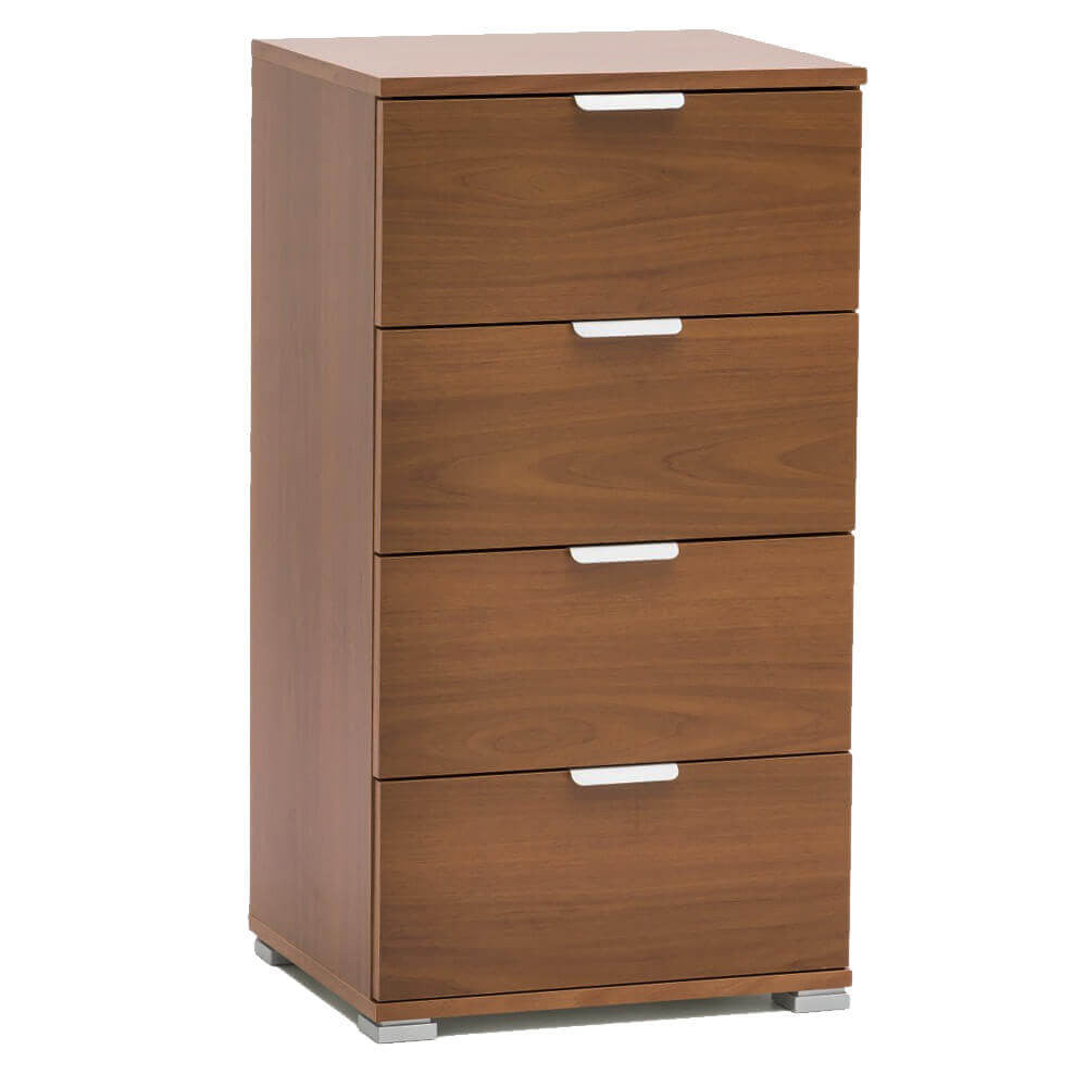 Mobiletto 4 cassetti tinta noce