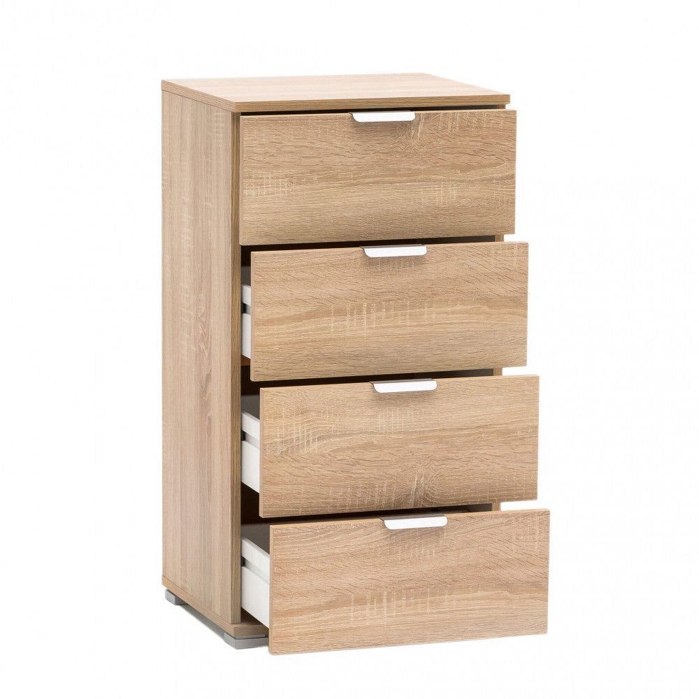 Mobiletto 4 cassetti naturale