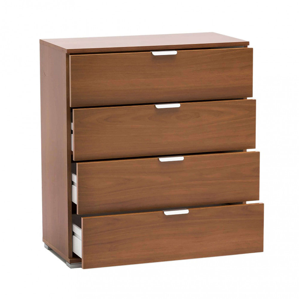 Mobiletto 4 cassetti tinta noce