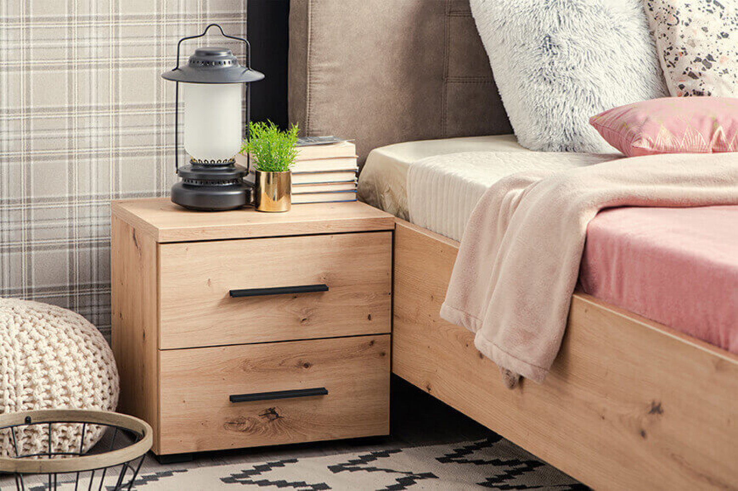 11008166 comodino dado rovere artigiano