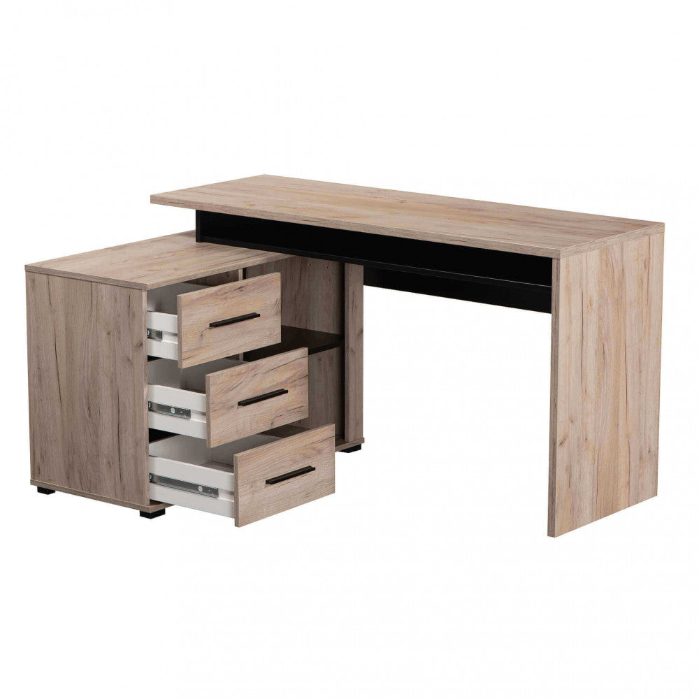 11008173 computer desk arhimed rovere artigiano e nero
