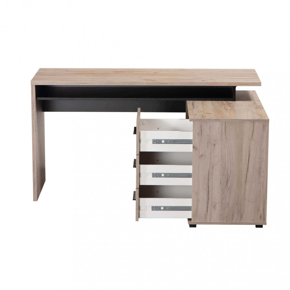 11008173 computer desk arhimed rovere artigiano e nero
