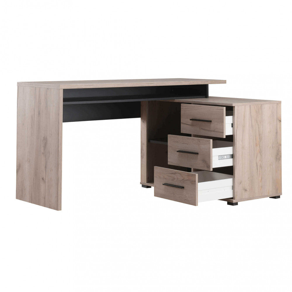 11008173 computer desk arhimed rovere artigiano e nero