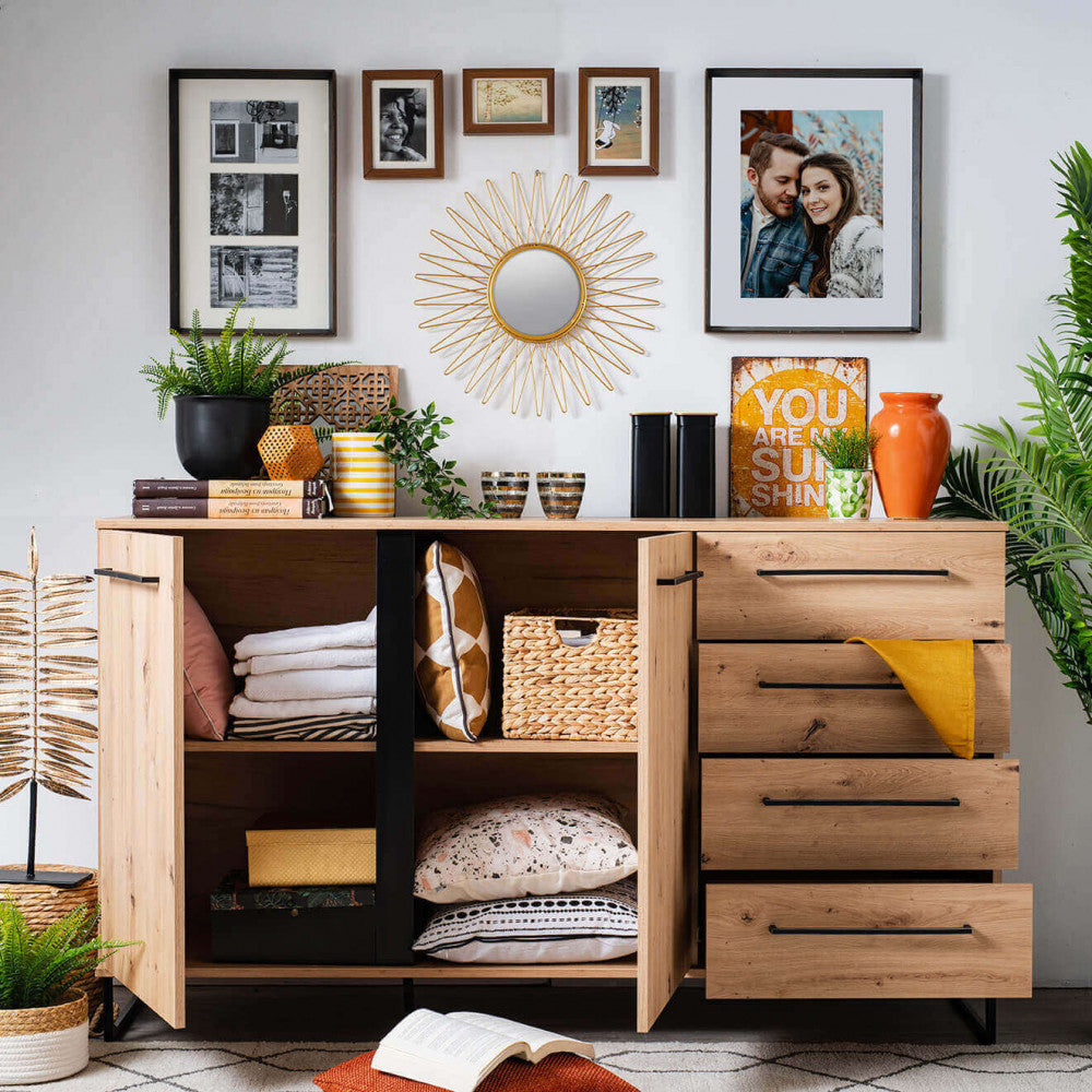 11008230 mobile sardinia rovere artigiano e nero