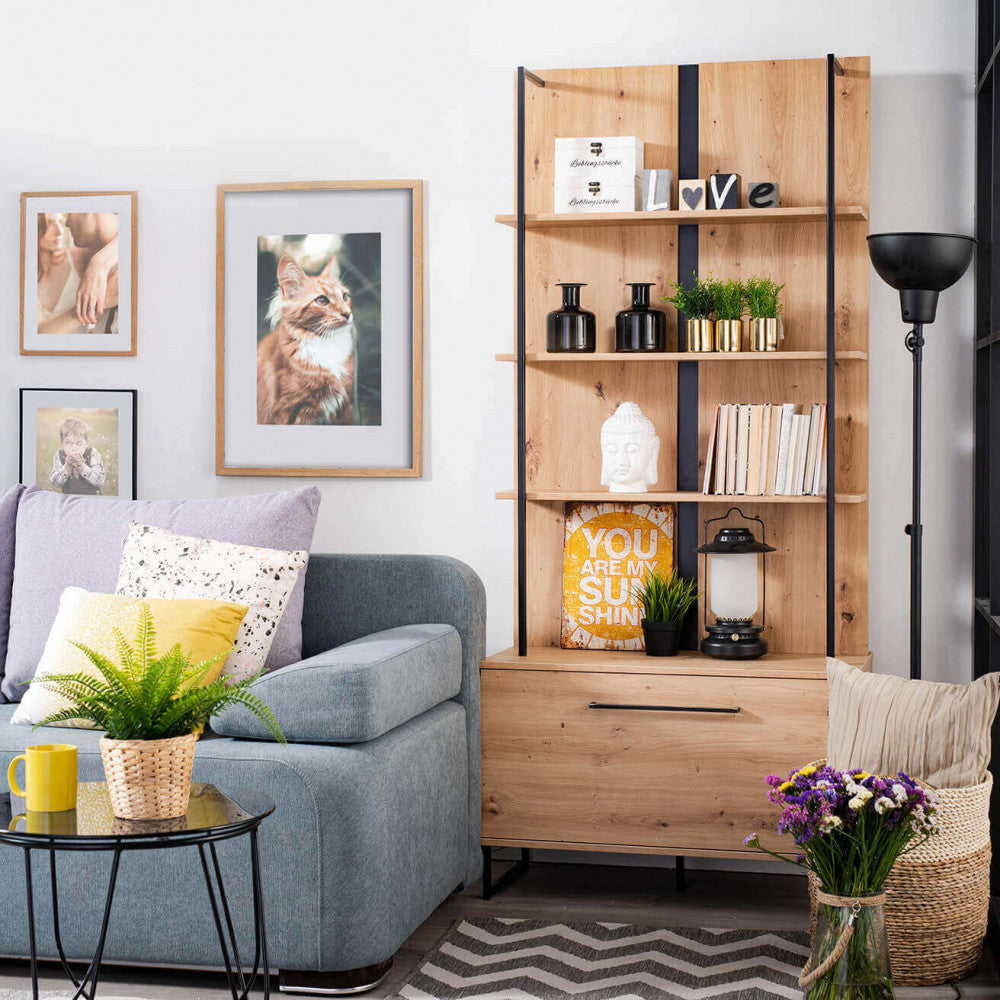 11008234 vetrina sardinia rovere artigiano e nero