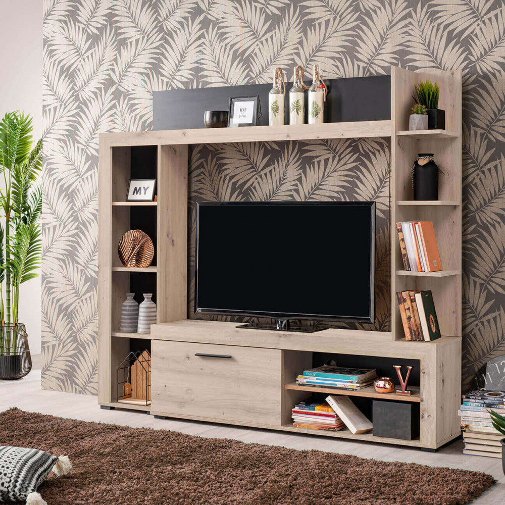 11008242 soggiorno rubi rovere grigio e nero