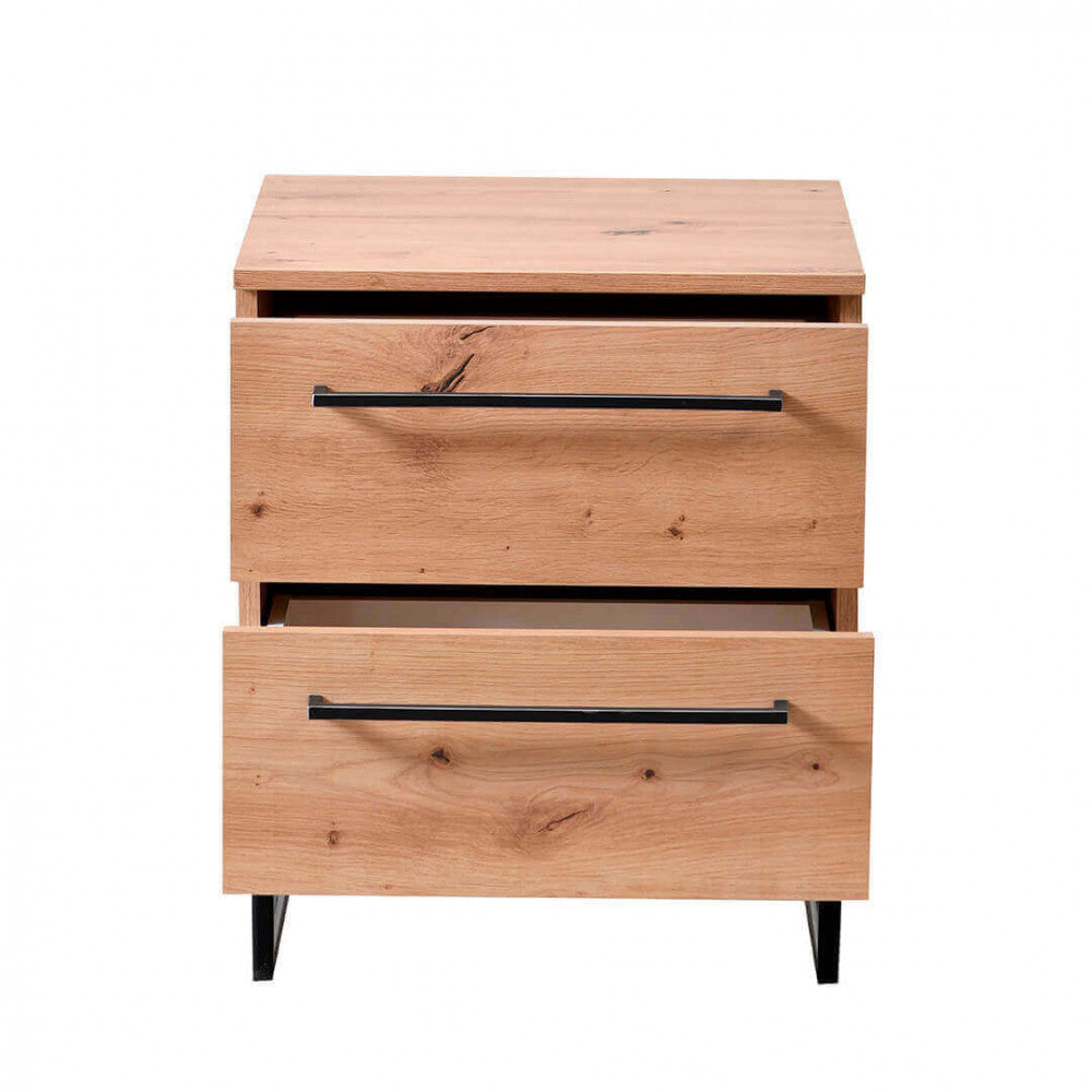 11008249 Sardinian artisan oak bedside table