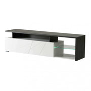 11008822 portatv arctic bianco, legno nero e bianco gloss