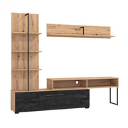 11011202 soggiorno evora rovere artigiano e carbon