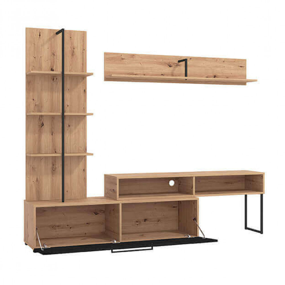 11011202 soggiorno evora rovere artigiano e carbon