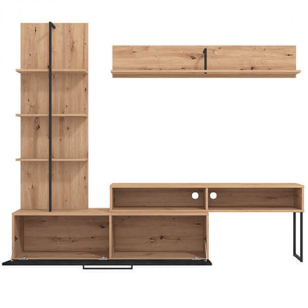 11011202 soggiorno evora rovere artigiano e carbon