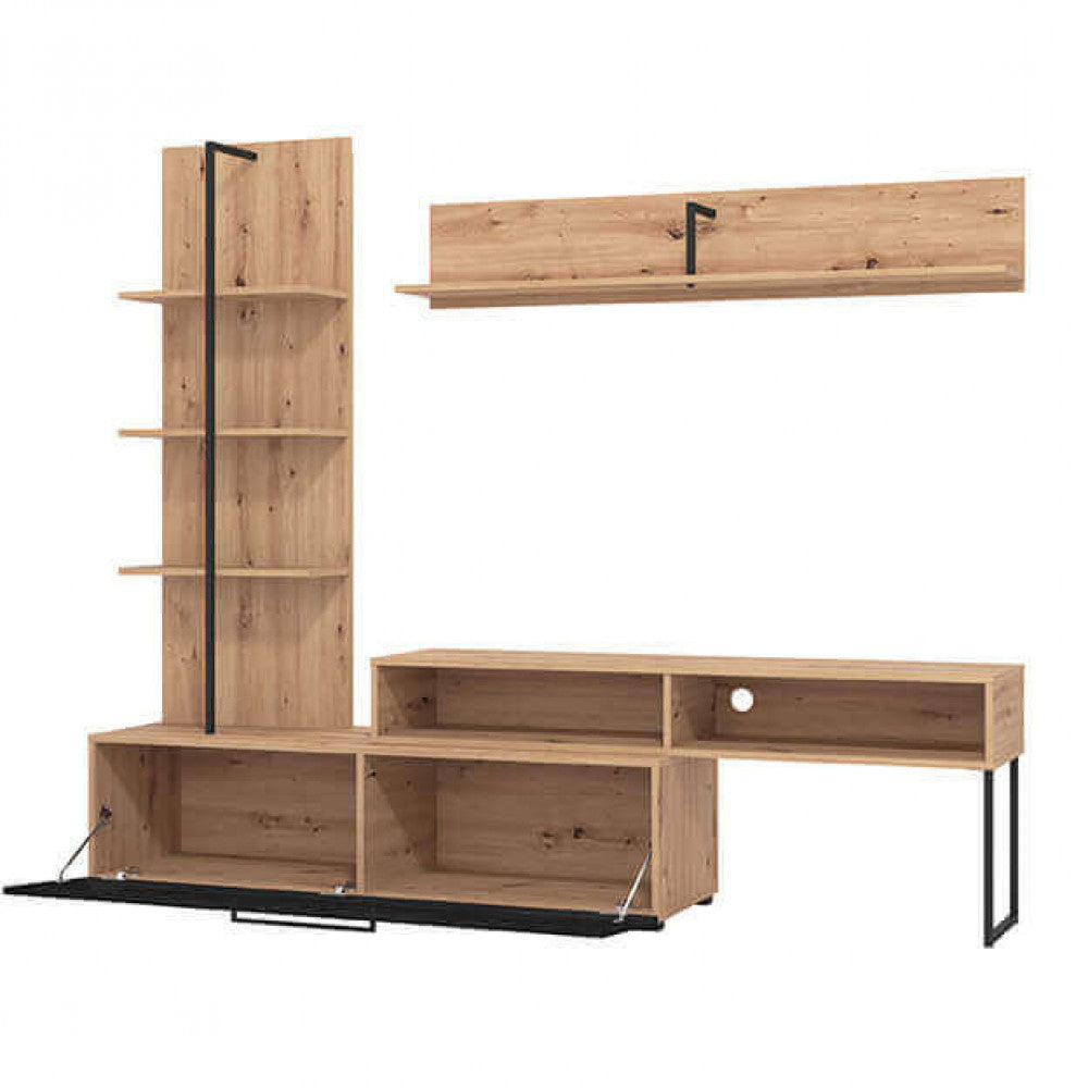 11011202 soggiorno evora rovere artigiano e carbon