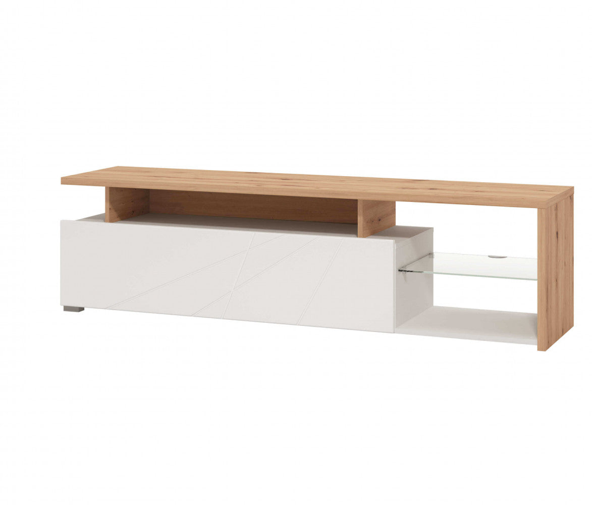 11011227 portatv arctic bianco, rovere artigiano e bianco gloss