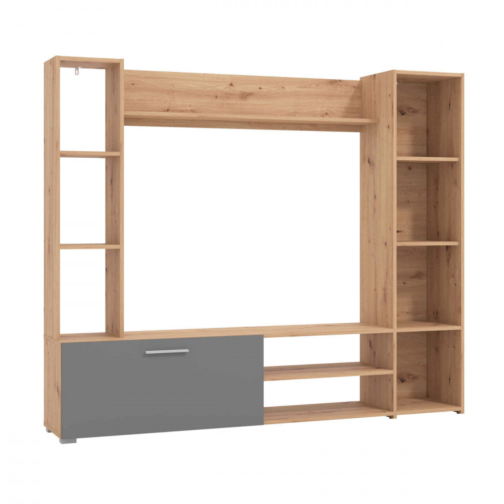 11011456 soggiornos mataro rovere artigiano e grigio grafite